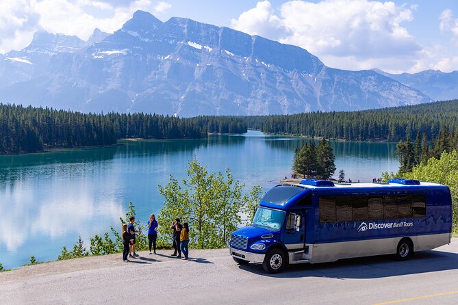 Banff and its Wildlife - Year Round Tour - Surprise Corner: Castle of the Rockies and the Bow River foreground