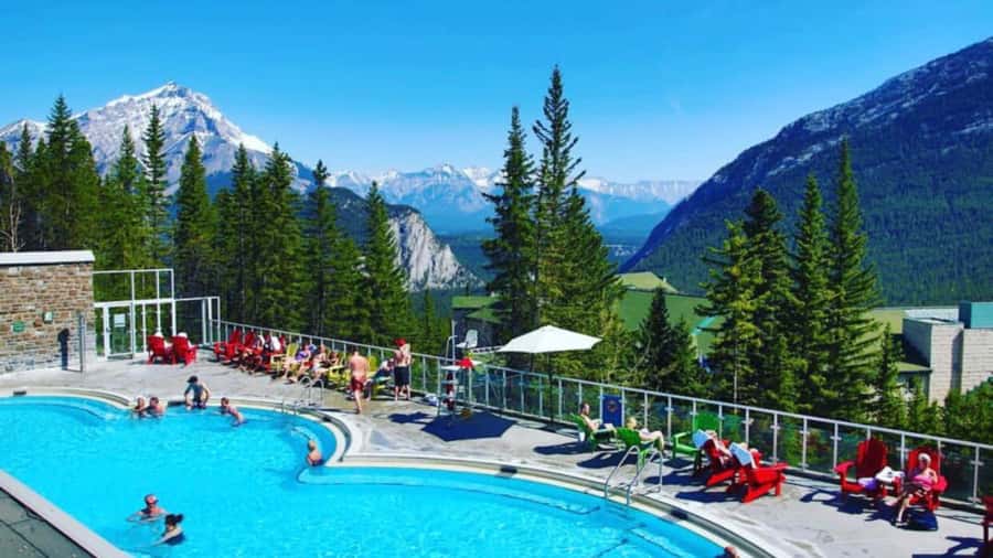 Banff: Gondola, Hot Springs, Bow falls & Three lakes tour - Upper Hot Springs: mineral soak time, unless maintenance changes it