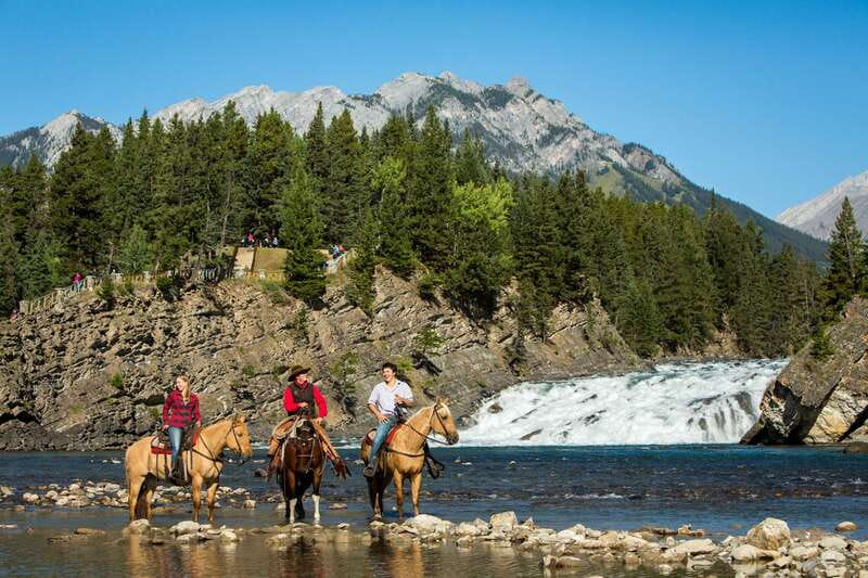 Banff National Park: 1-Hour Spray River Horseback Ride - Bow Falls and Fairmont Banff Springs: The ride starts with Banff Theater