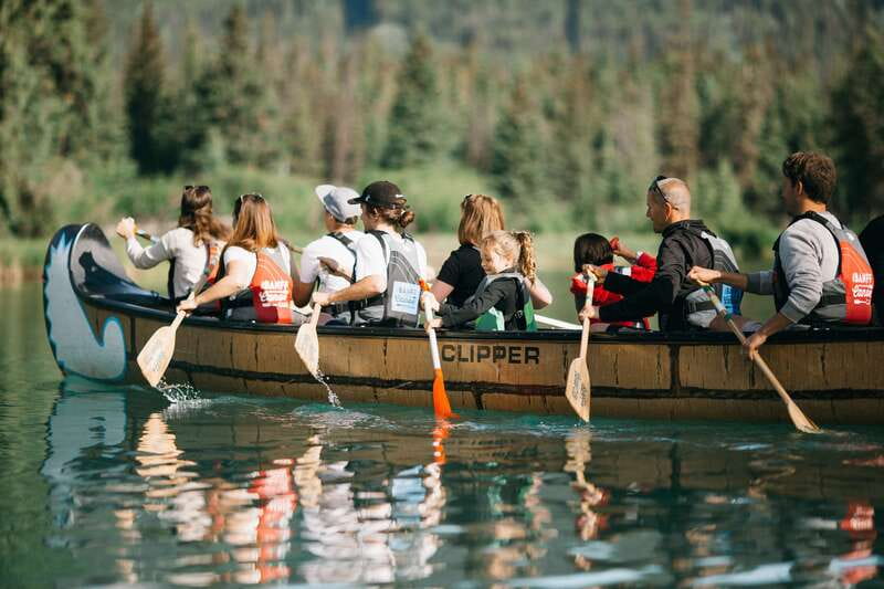 Banff National Park: Big Canoe River Explorer Tour - Bow River views with the Rockies over your shoulder