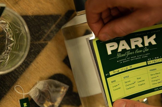 Blend Your Own Gin Experience in Banff - Step 4: custom label and taking home what you made