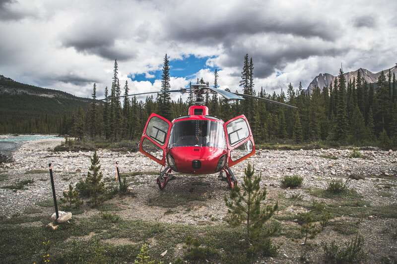 Canadian Rockies: Helicopter Flight with Exploration Hike - From Cline River Heliport to Two Kinds of Mountain Magic