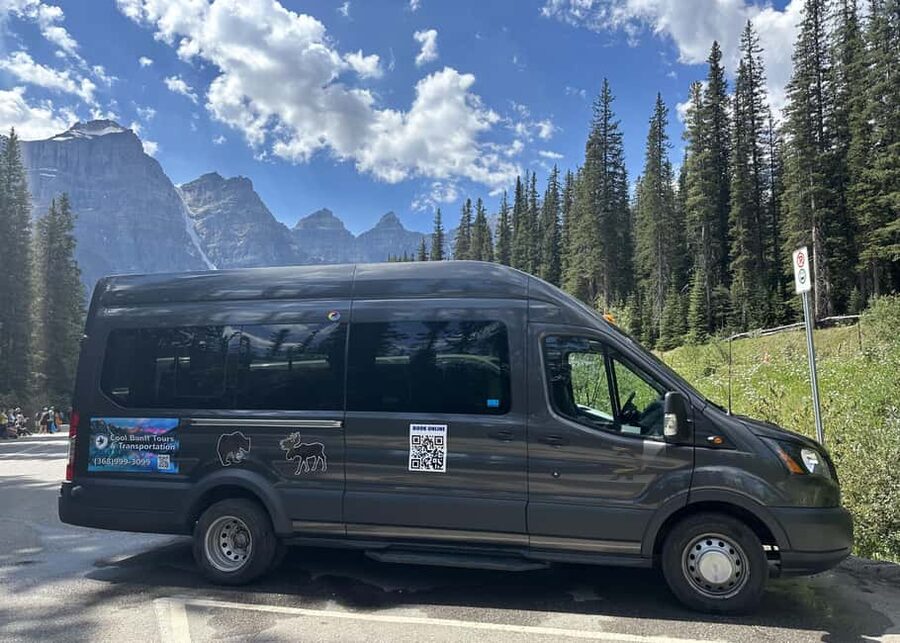 From Banff/Canmore: Moraine Lake, Lake Louise 1.5 hrs Each - Moraine Lake: turquoise water plus the mountains’ most dramatic backdrop
