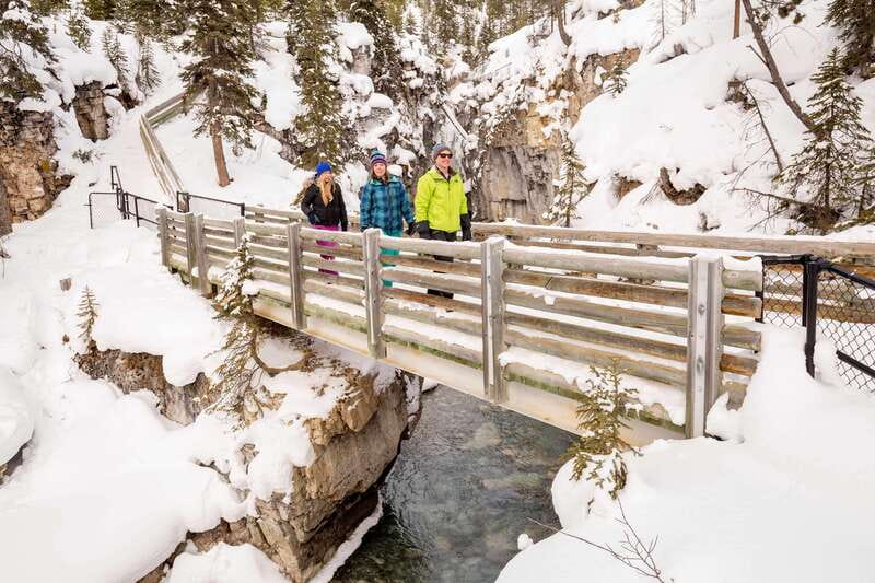 From Banff: Marble & Johnston Canyon Icewalk Combo - The big idea: two provinces and two frozen canyon styles