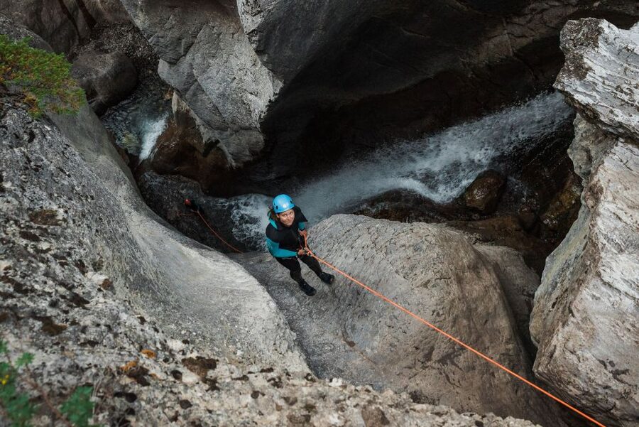 Heart Creek Canyoning tour - Beginner friendly - Near Banff - The 18-meter waterfall finale plus slides and the hike back