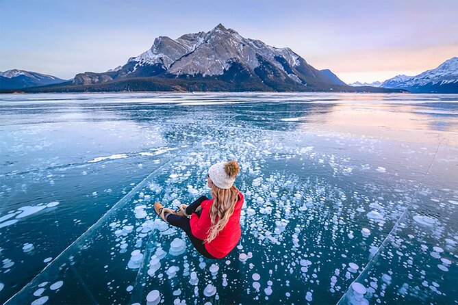 Icefields Parkway and Ice Bubbles of Abraham Lake Adventure - Abraham Lake ice bubbles: the main event on the Icefields Parkway