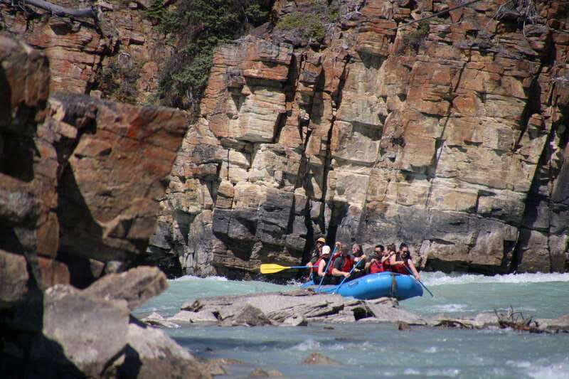 Jasper: Athabasca Falls River Rafting Adventure - The canyon stretch: where the mountains get real