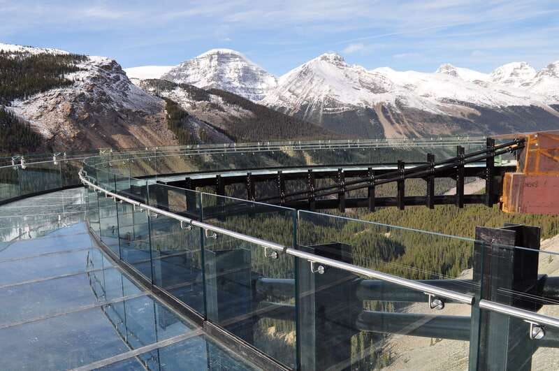 Jasper: Columbia Icefield Skywalk - The Glass Walk Itself: 360° Views, Waterfalls, and That Looking-Down Feeling