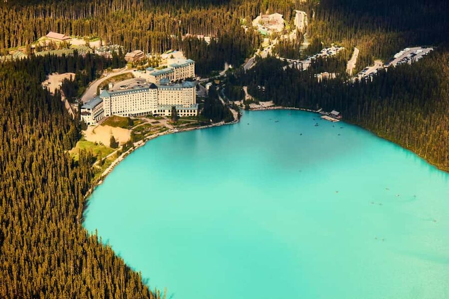 Lake Louise, Moraine Lake, tour from Canmore/Banff - Lake Louise stop (about 75 minutes): Fairmont views and lakeshore walking time