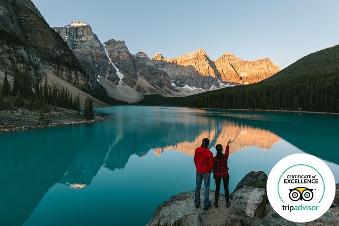 Moraine Lake & Lake Louise Sunrise | Award-Winning Premium Tour - Stop 1: Banff National Park at first light
