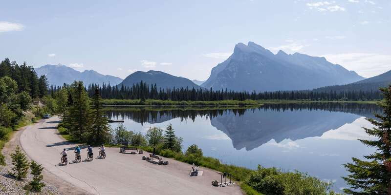 The Local Banff Explorer - E-Bike Tour - Vermilion Lakes First: Mt Rundle in the Frame